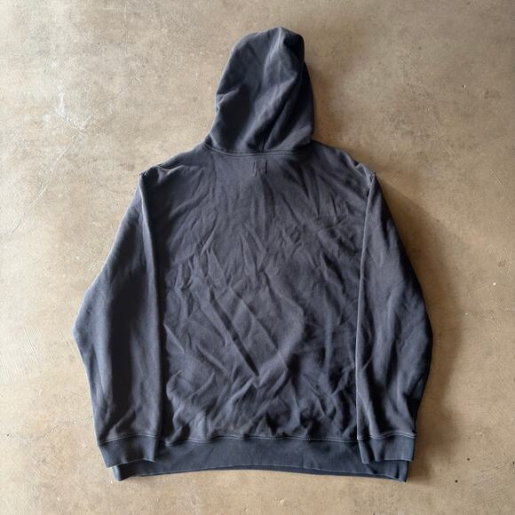 VINTAGE Y2K FADED BLACK BAGGY GAP HOODIE GRUNGE SKATE ESSENTIAL MENS XXL - Picture 3 of 6